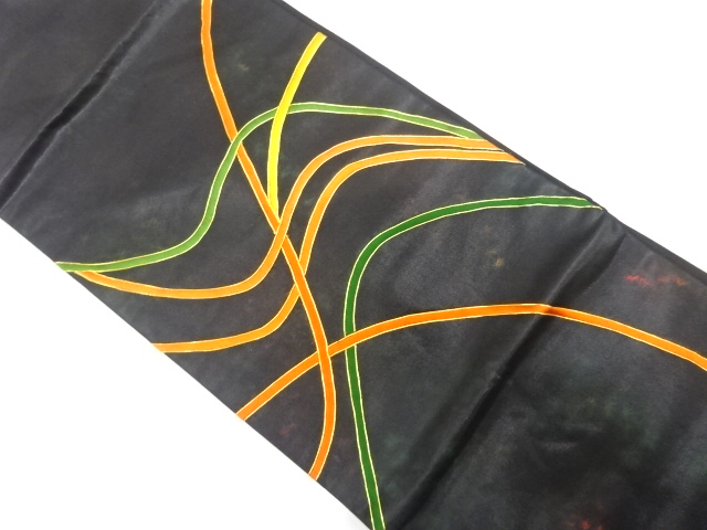 JAPANESE NAGOYA OBI / EMBROIDERY / LINE DRAWING